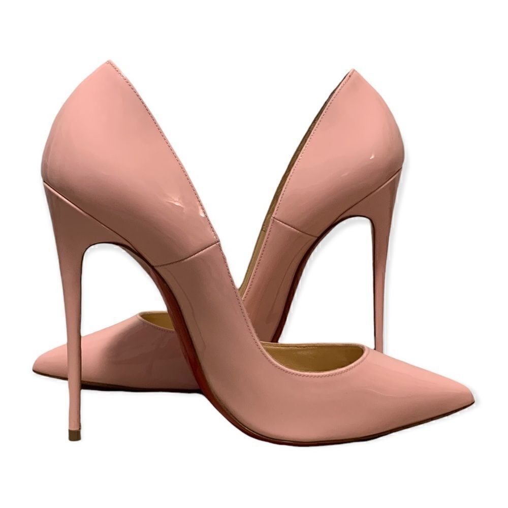 Christian Louboutin Baby Pink Patent Leather So Kate 120 Pumps | Size: 38.5 | - Picture 10 of 15